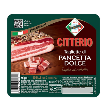 Tagliette di pancetta dolce